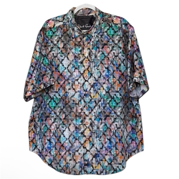 Robert Graham Multi Color ButtonDown Shirt Size 1XL